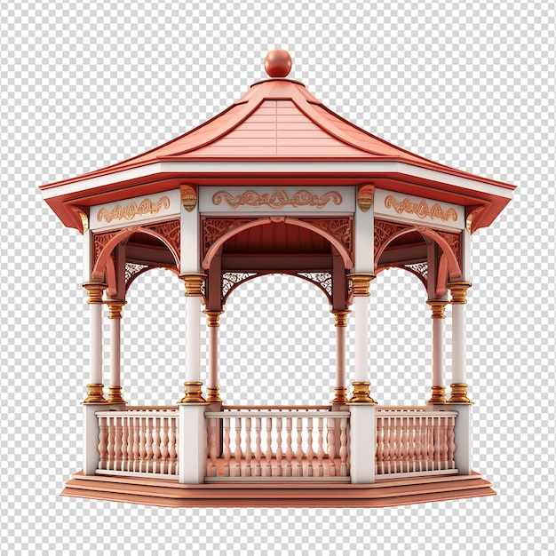 PSD un gazebo isolé sur un fond transparent png