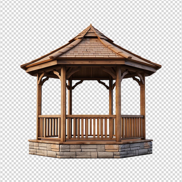 PSD un gazebo isolé sur un fond transparent png