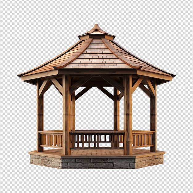 PSD un gazebo isolé sur un fond transparent png