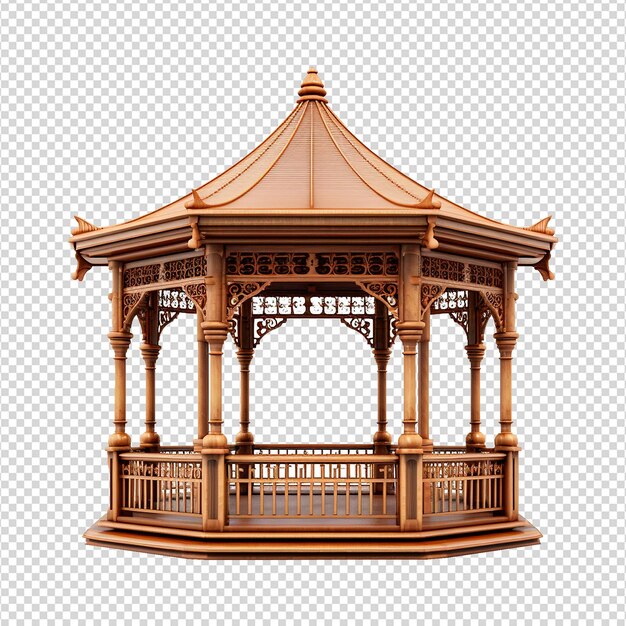 PSD un gazebo isolé sur un fond transparent png