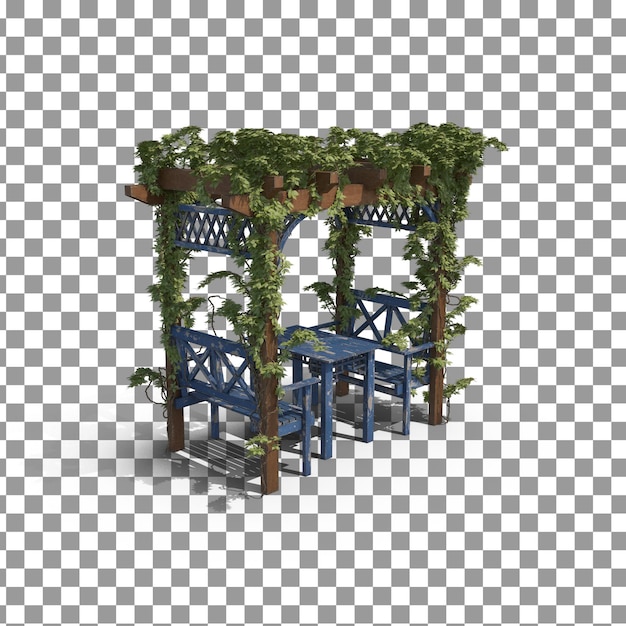 PSD gazebo psd 3d em fundo isolado e transparente