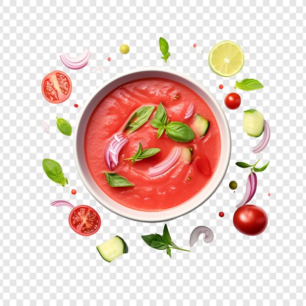 Gazpacho aislado sobre un fondo transparente