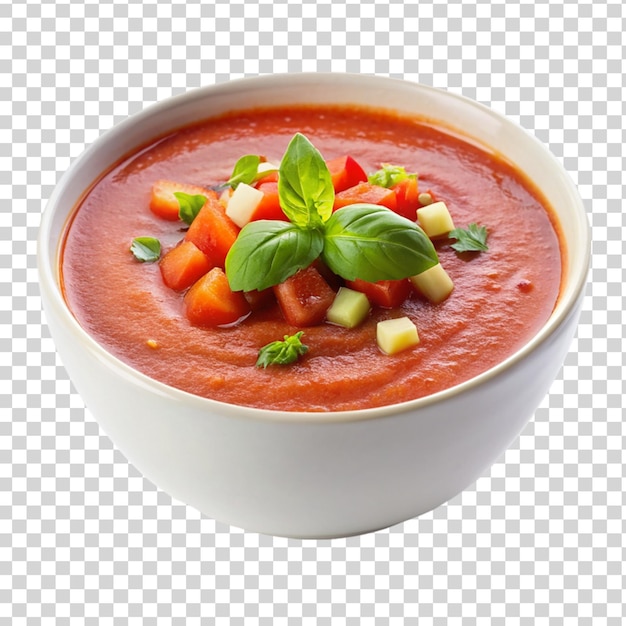 Gazpacho aislado sobre un fondo transparente