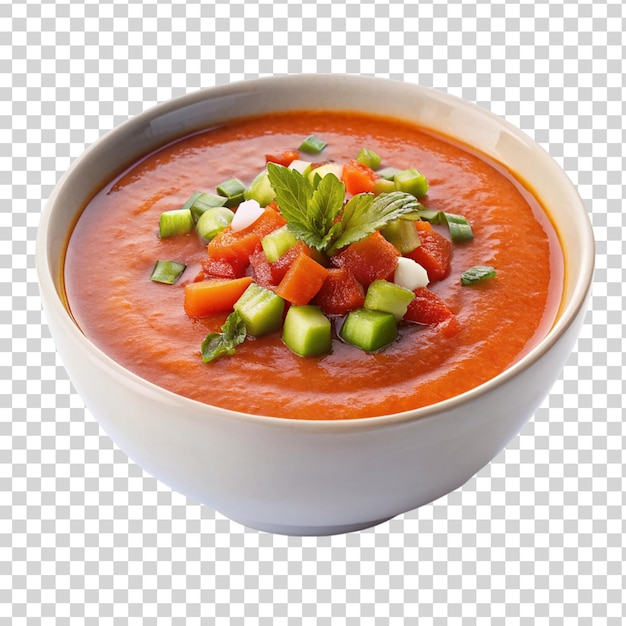 Gazpacho aislado sobre un fondo transparente