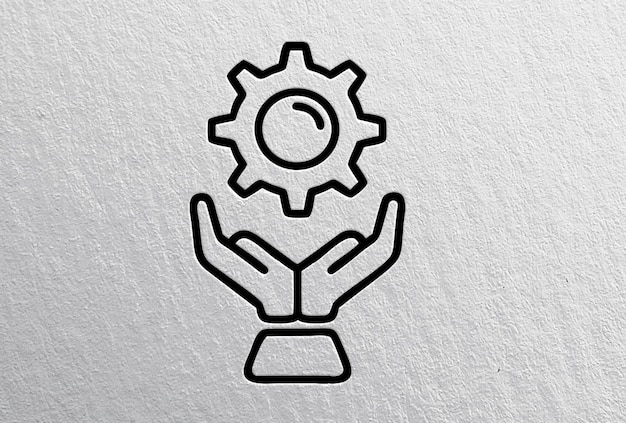 Gear and Hands Icon Collection of Communication and Contact Information Icons