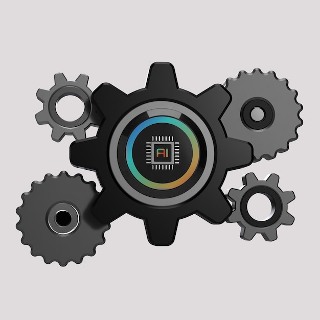 gear mechanism 3d icon