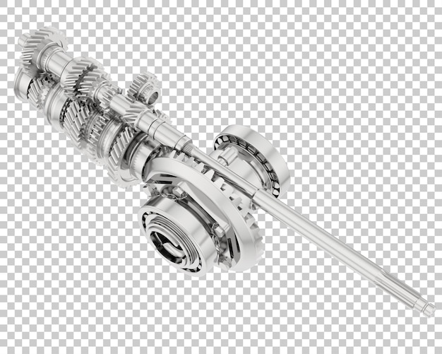 gearbox isolated on transparent background 3d rendering illustration