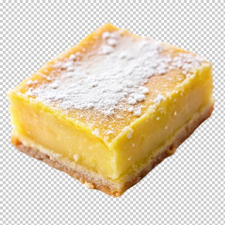 PSD gebackene zitronenstange auf durchsichtigem hintergrund