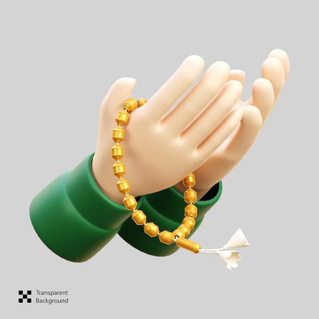 PSD gebetende hand 3d-symbol