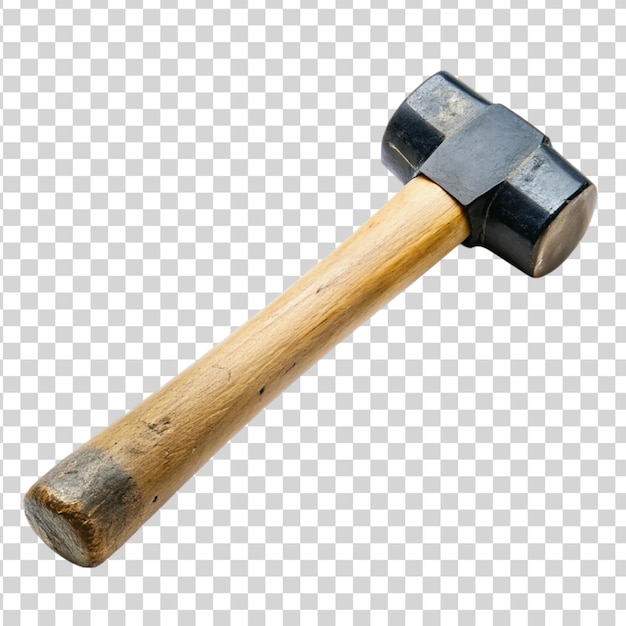 PSD gebrauchtes schlittenhammer, isoliert auf durchsichtigem hintergrund