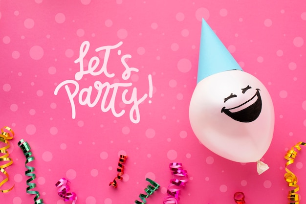 Geburtstagsballons mit weißer Schrift