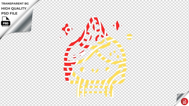 PSD geburtstagsmädchen psd vektor-ikon rot gelb gestreift psd transparent