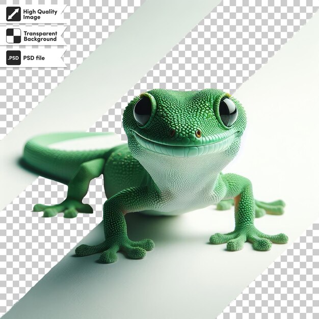 PSD gecko psd em fundo transparente com camada de máscara editável