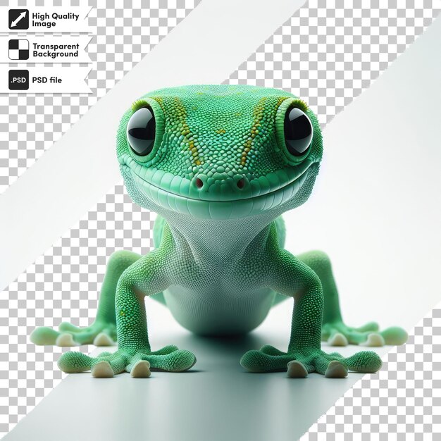 PSD gecko psd en fondo transparente con capa de máscara editable