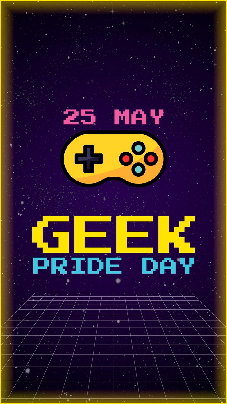 PSD geek pride day post para histórias