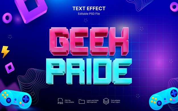 Geek Pride Tag Text-Effekt