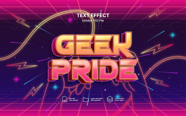 Geek Pride Tag Text-Effekt
