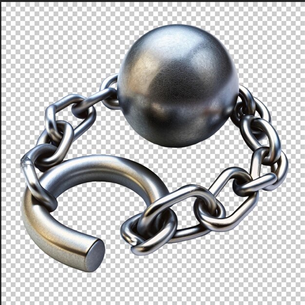Gefängnisfessel mit 3D-Rendering der Kette