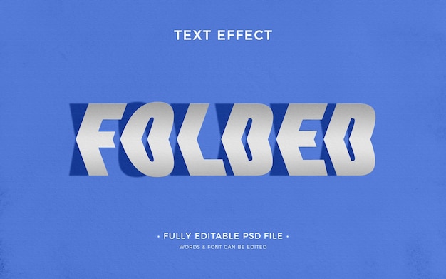 Gefalteter Papiertext-Effekt