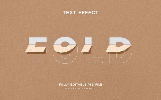 Gefalteter Papiertext-Effekt