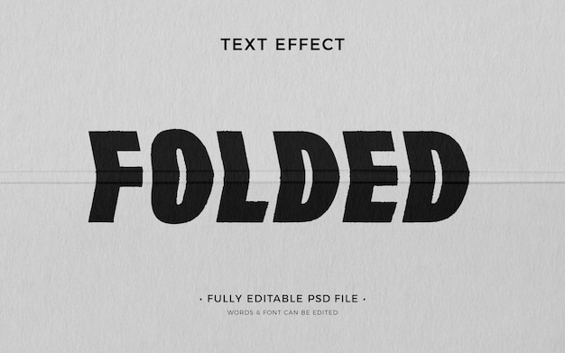 Gefalteter Papiertext-Effekt