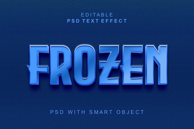 Gefrorener 3D-Texteffekt