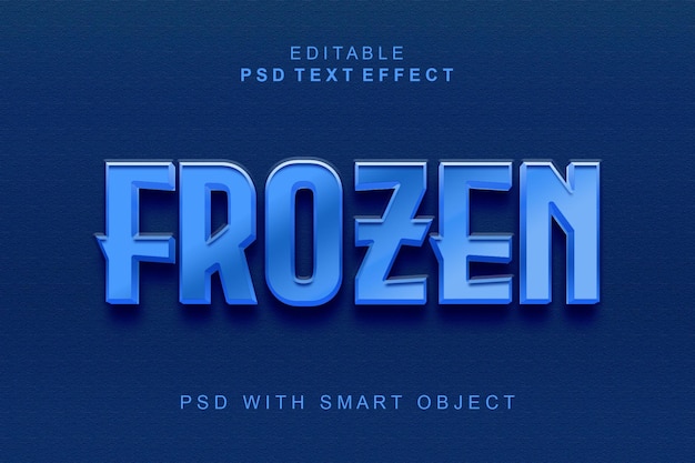 Gefrorener 3d-texteffekt