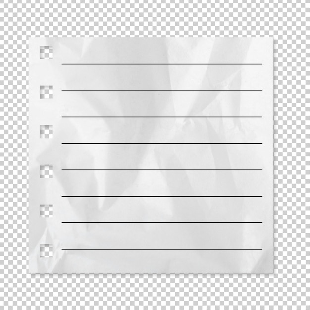 Gefrorener Notepad mit zerrissenen Rändern