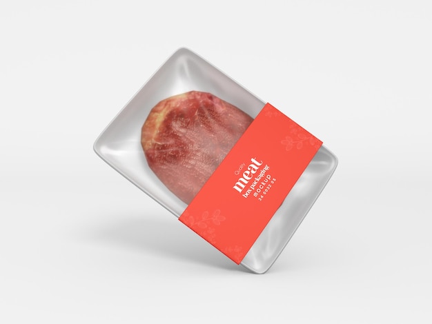 Gefrorenes fleisch tray box verpackung mockup