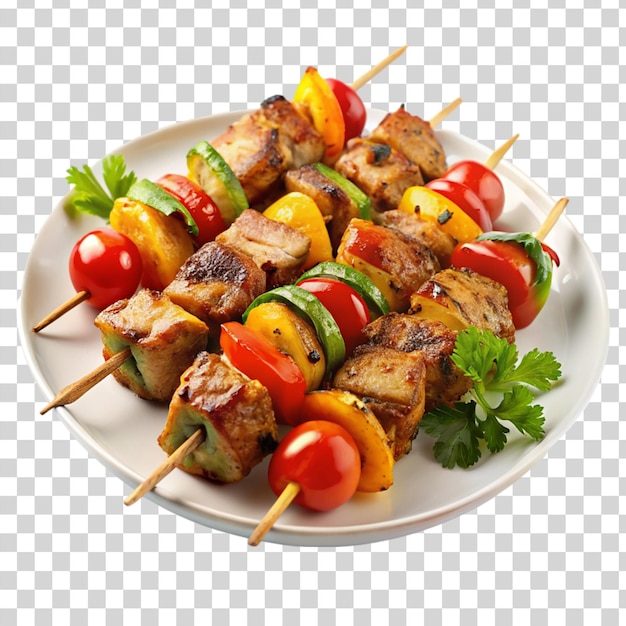 PSD gegrillte kebabs isoliert auf durchsichtigem hintergrund