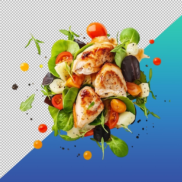 Gegrillter Hühnersalat mit Gemüse
