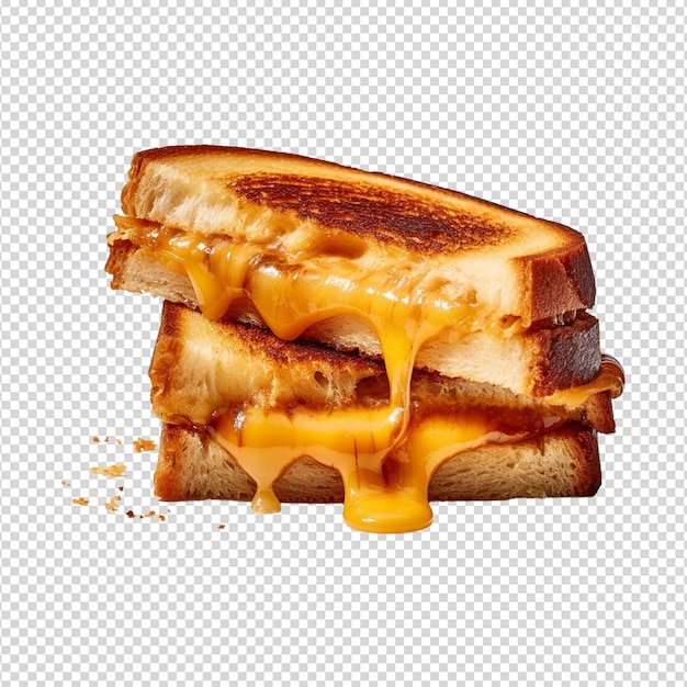 PSD gegrilltes käse-sandwich auf weißem hintergrund