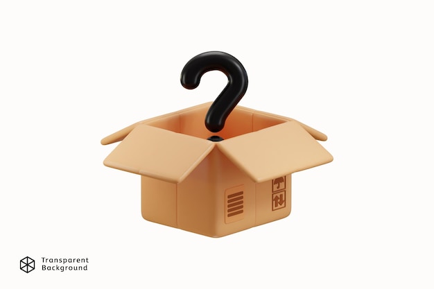 Geheimnisbox-Symbol 3D-Rendering-Vektor-Illustration