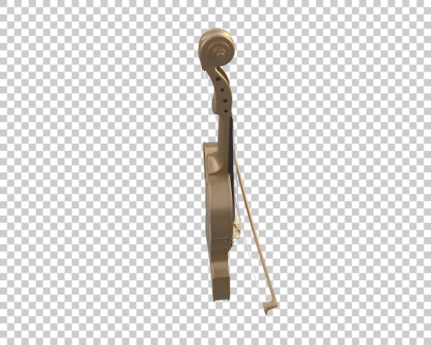 Geige isoliert auf dem Hintergrund 3D-Rendering-Illustration