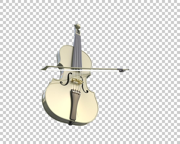 Geige isoliert auf dem Hintergrund 3D-Rendering-Illustration