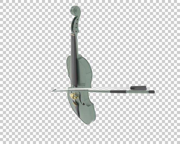 Geige isoliert auf dem Hintergrund 3D-Rendering-Illustration