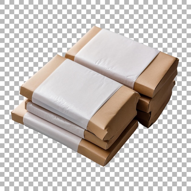 Gekartete Verpackung auf durchsichtigem Hintergrund