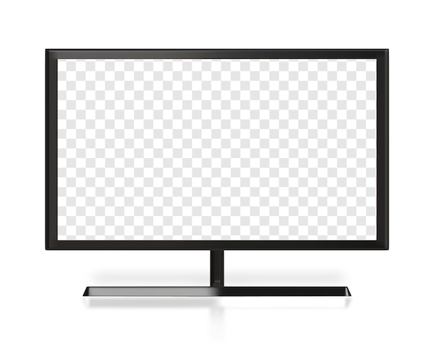 Gekrümmter Computer-Display-Monitor realistisch 3D isoliert
