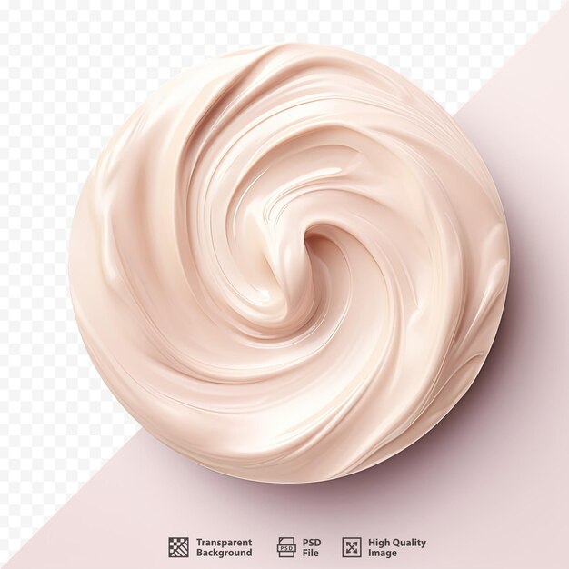 PSD un gel de couleur rose et crème avec un fond rose.
