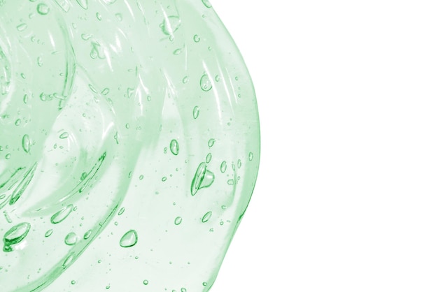 PSD gel vert cosmétique transparent sur fond vide