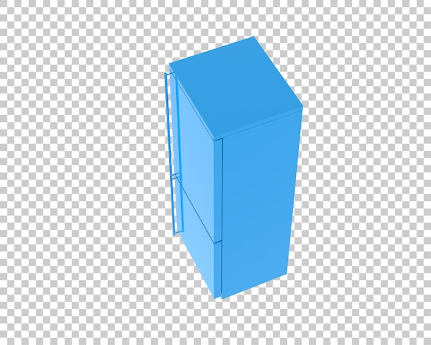 Geladeira isolada em fundo transparente ilustração de renderização 3d