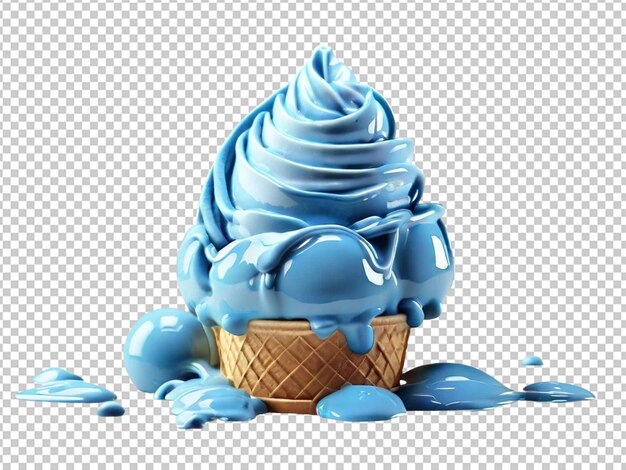 Gelado azul 3d