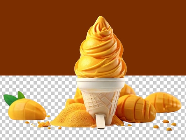 PSD gelado com sabor a manga 3d