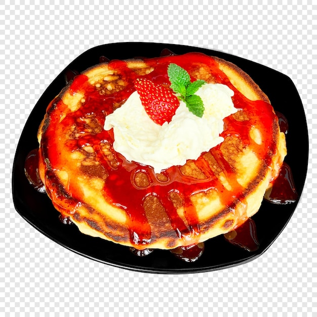 Gelado de panquecas de morango