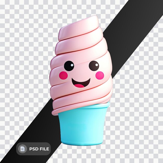 Gelado de rosto amile iluminação suave e suave apenas png premium psd