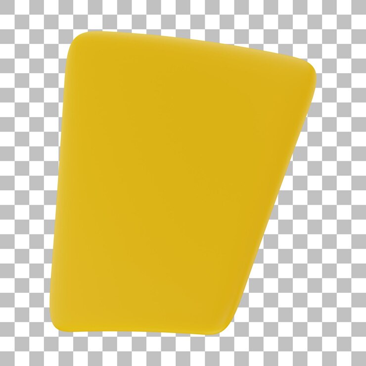 PSD gelbe karte 3d-darstellung