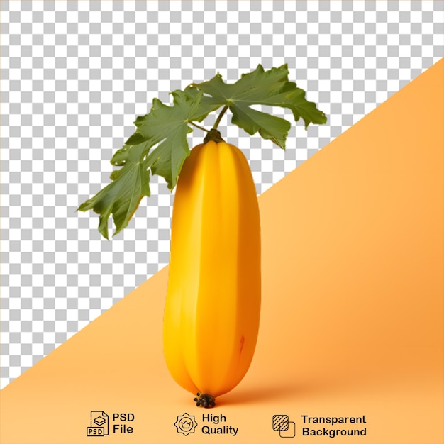 Gelbe papaya, isoliert auf durchsichtigem hintergrund, enthält eine png-datei