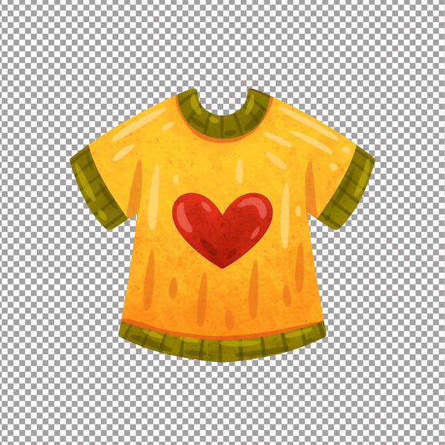 Gelbe T-Shirt-Rendered-Datei