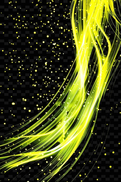 PSD gelbe und grüne linien auf schwarzem hintergrund