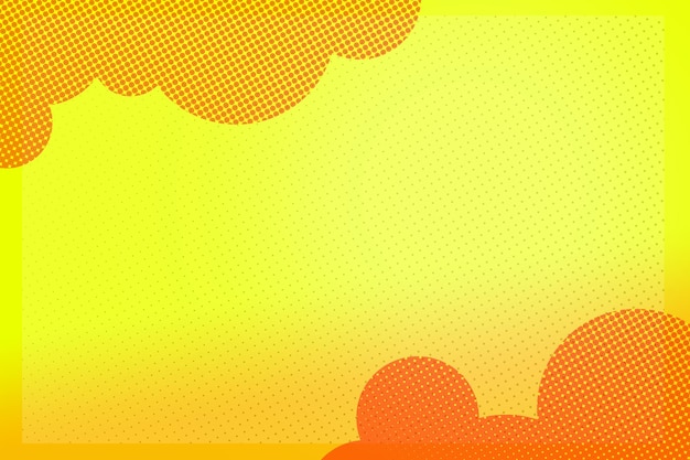Gelber Hintergrund Halbtonwolken